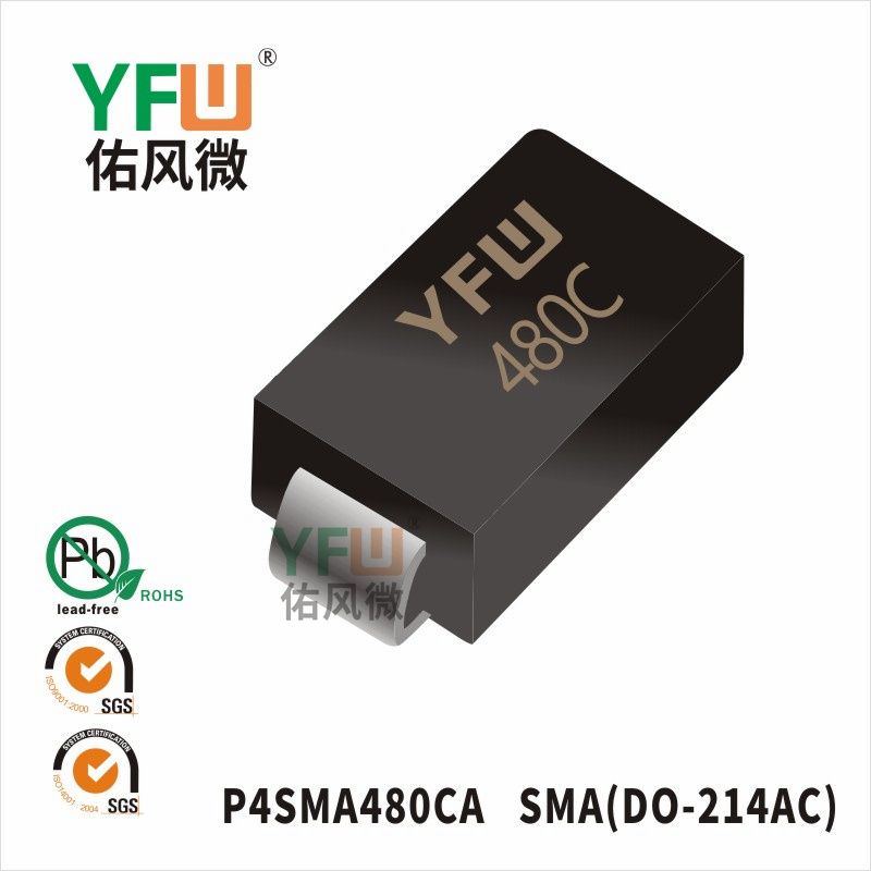 P4SMA480CA SMA(DO-214AC)_Marking:480A_Transient Voltage Suppressor_YFW brand